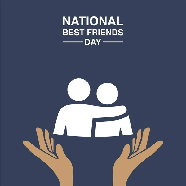 Vänner Ikonen Vector National Best Friends Day Perfekt För Sociala — Stock vektor