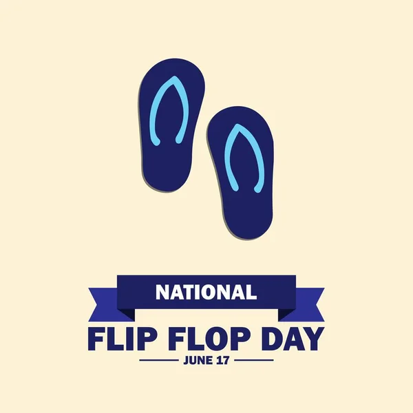 Flip Flops Vektorikon National Flip Flop Day Design Koncept Lämplig — Stock vektor