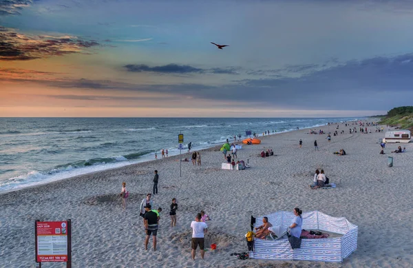 Hora Praia Tarde Verão — Fotografia de Stock