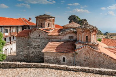 12. yüzyıl Treskavec Manastırı. Macedonia 'da turizm gezisinde. 