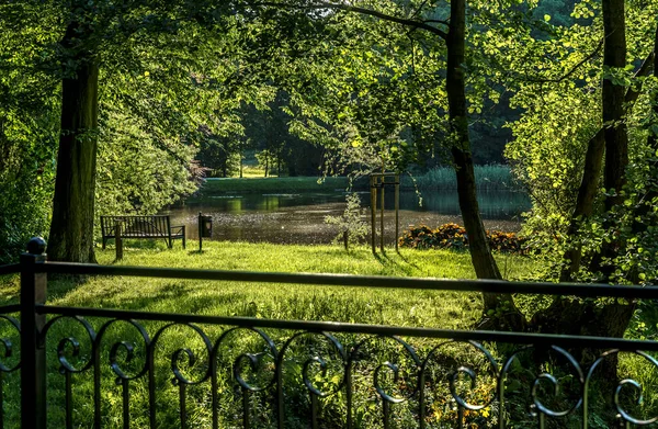 Zitten Een Bank Ruiken Lente Lucht — Stockfoto