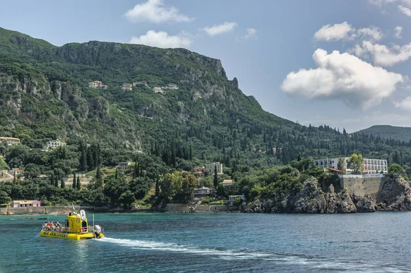 Fiecare Plajă Insula Corfu Din Grecia Multe Atracții Pentru Turiști — Fotografie, imagine de stoc