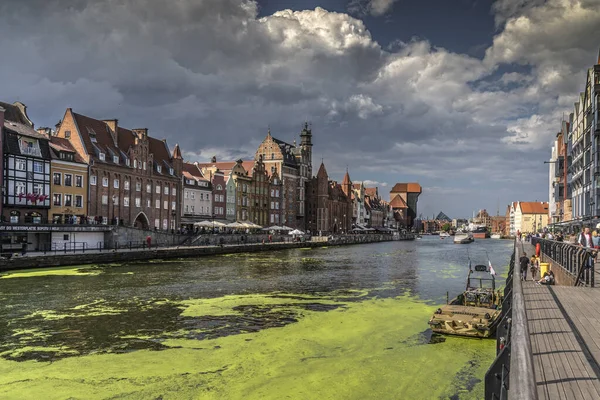 Beautiful Historic Tenement Houses Motawa River Gdask — Fotografia de Stock