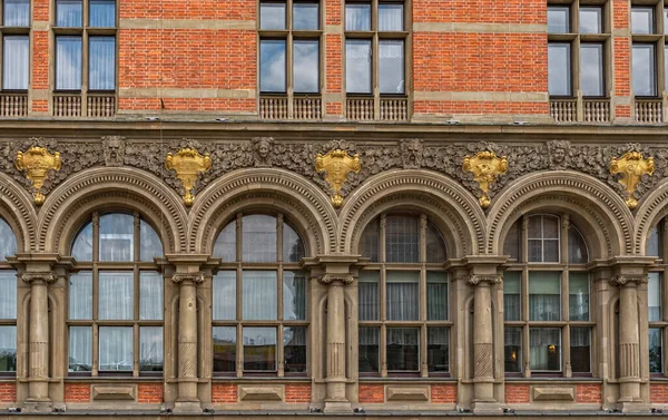 Beautifully Restored Facades Gdask Monuments — Stockfoto