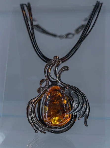 Amber Jewelery Utility Items Gdask Amber Museum — Stock Photo, Image