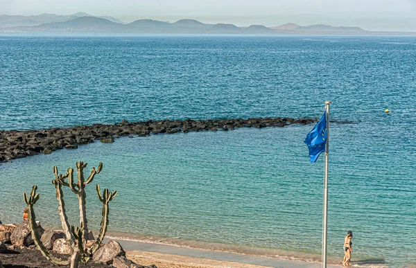Horizon You Can See Spanish Island Fuerteventura — Zdjęcie stockowe