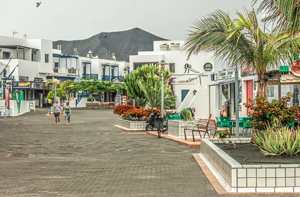 Zona Comercial Para Turistas Playa Blanca Lanze Net — Foto de Stock