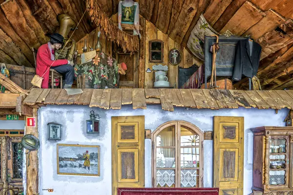 Interior Farm Decorated Traditional Old Polish Way — Foto Stock