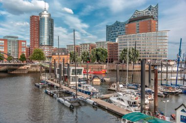 Hamburg harbor attracts many tourists