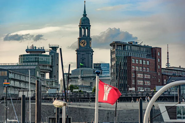 View Panorama City Hamburg — Fotografia de Stock