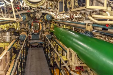 the interior of a russian submarine at 434