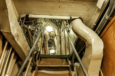 the interior of a russian submarine at 434