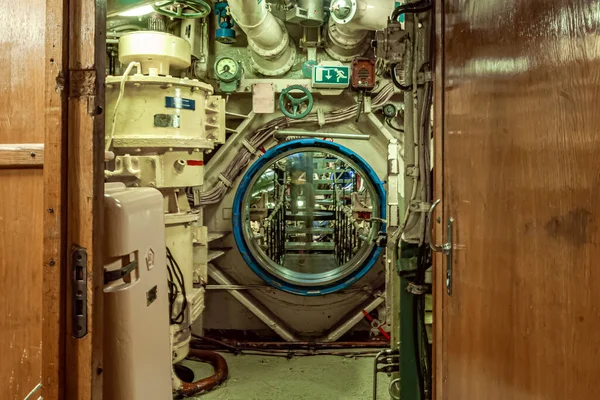 the interior of a russian submarine at 434