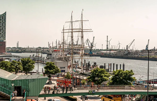 View Buildings Port Hamburg — Fotografia de Stock