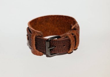 kahverengi deri bilezik mavi ve sarı deri Ukrayna bayrağı