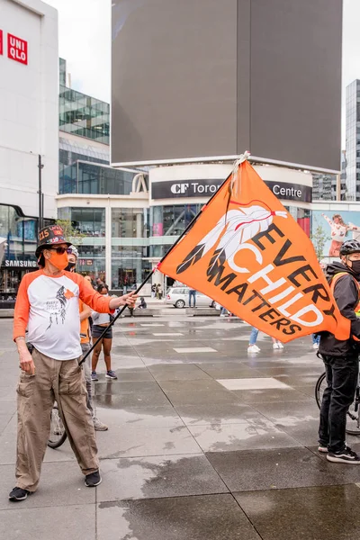 People Attend Orange Shirt Day National Day Truth Reconciliation Day — Stock Photo, Image