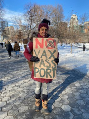 6 Şubat 2022 Toronto Anti-Vax Queens Park 'ta protesto