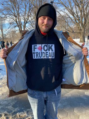 6 Şubat 2022 Toronto Anti-Vax Queens Park 'ta protesto