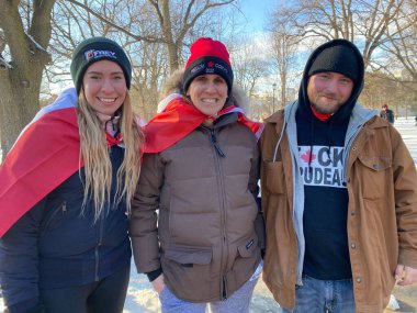 6 Şubat 2022 Toronto Anti-Vax Queens Park 'ta protesto