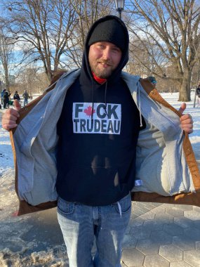 6 Şubat 2022 Toronto Anti-Vax Queens Park 'ta protesto