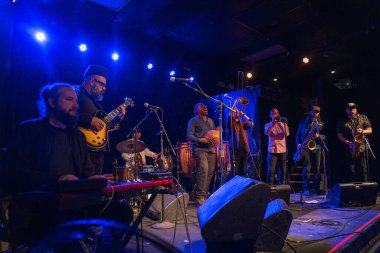 Toronto 'daki Antibalas konseri, 29 Nisan 2022 - Afro-funk grubu Antibalas Toronto, Kanada' daki Lees Palace 'da konser verdi. 