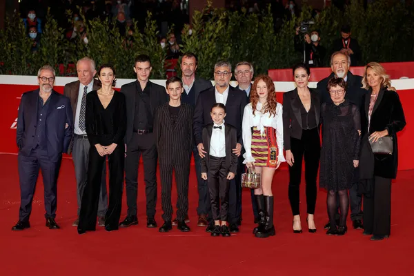 이탈리아 2021 Cast Larminuta Red Carpet Rome Film Festival Auditorium — 스톡 사진