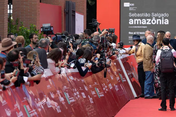 Rzym Włochy Października 2021 Johnny Depp Spaceruje Czerwonym Dywanie Festiwalu — Zdjęcie stockowe