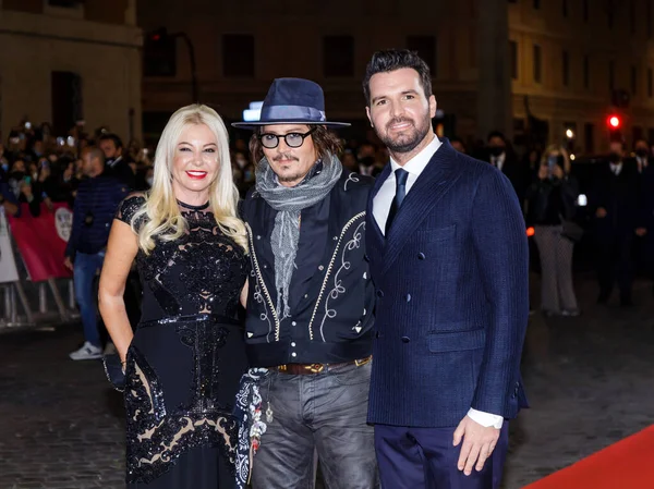 Roma Italia Octubre 2021 Alfombra Roja Clase Magistral Johnny Depp — Foto de Stock