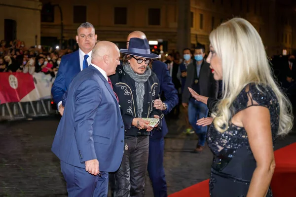 Rom Italien Oktober 2021 Roter Teppich Von Johnny Depps Meisterkurs — Stockfoto