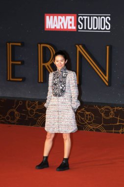 ROME, ITALY - 24 Ekim 2021 'de 16. Roma Film Festivali sırasında Chloe Zhao 