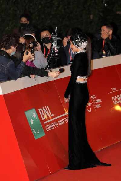 Rome Italy October Actress Gemma Chan Attends Eternals Red Carpet — 스톡 사진