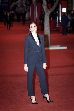 Roma, İtalya - 23 Ekim 2021: Ilenia Pastorelli, 23 Ekim 2021 'de Roma Film Festivali sırasında 