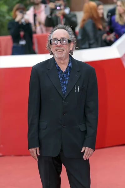 Rome Italy October 2021 American Director Tim Burton Rome Film — Stock Photo, Image