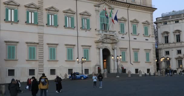 Roma Italia Februari 2022 Istana Quirinal Mengganti Para Prajurit Yang — Stok Video