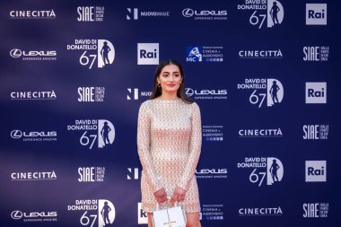 Roma, İtalya - 3 Mayıs 2022: Bataklık Rotolo, Roma 'da düzenlenen David di Donatello ödül törenine katıldı..