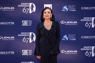 Roma, İtalya - 3 Mayıs 2022: Maria Nazionale, Roma 'da düzenlenen David di Donatello ödül törenine katıldı..