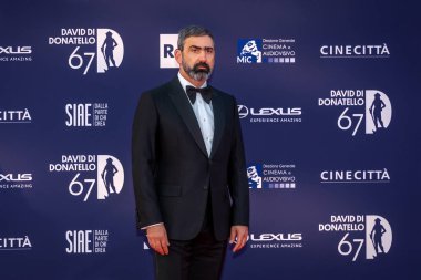Roma, İtalya - 3 Mayıs 2022: Yuri Ancarani, Roma 'da düzenlenen David di Donatello ödül törenine katıldı..