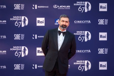 Roma, İtalya - 3 Mayıs 2022: Yuri Ancarani, Roma 'da düzenlenen David di Donatello ödül törenine katıldı..