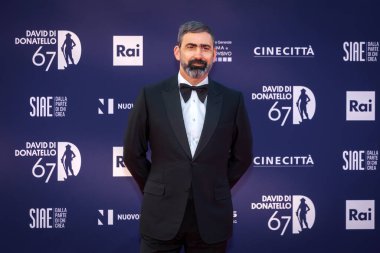 Roma, İtalya - 3 Mayıs 2022: Yuri Ancarani, Roma 'da düzenlenen David di Donatello ödül törenine katıldı..