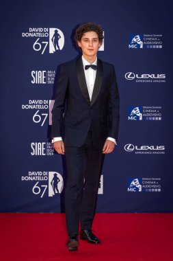 Roma, İtalya - 3 Mayıs 2022: Cristiana Dell 'Anna, Roma' da düzenlenen David di Donatello ödül törenine katıldı..