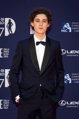 Roma, İtalya - 3 Mayıs 2022: Cristiana Dell 'Anna, Roma' da düzenlenen David di Donatello ödül törenine katıldı..