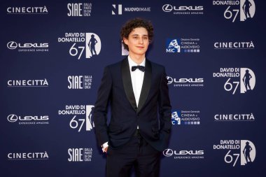 Roma, İtalya - 3 Mayıs 2022: Cristiana Dell 'Anna, Roma' da düzenlenen David di Donatello ödül törenine katıldı..