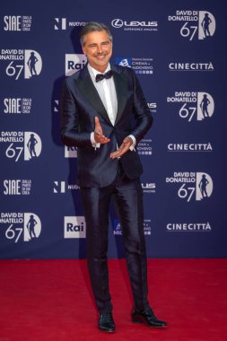 Roma, İtalya - 3 Mayıs 2022: Beppe Convertini, Roma 'da düzenlenen David di Donatello ödül törenine katıldı..