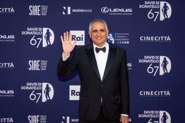 Roma, İtalya - 3 Mayıs 2022: Leonardo Di Costanzo, Roma 'da düzenlenen David di Donatello ödül törenine katıldı..