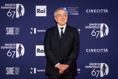 Roma, İtalya - 3 Mayıs 2022: Silvio Orlando, Roma 'da düzenlenen David di Donatello ödül törenine katıldı..