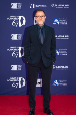 Roma, İtalya - 3 Mayıs 2022: Valerio Mastandrea, Roma 'da düzenlenen David di Donatello ödül törenine katıldı..