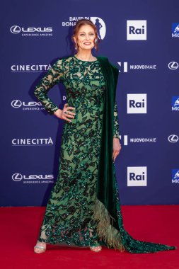 Roma, İtalya - 3 Mayıs 2022: Susy Del Giudice, Roma 'da düzenlenen David di Donatello ödül törenine katıldı..