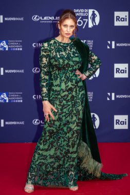 Roma, İtalya - 3 Mayıs 2022: Susy Del Giudice, Roma 'da düzenlenen David di Donatello ödül törenine katıldı..