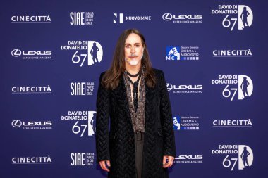 Roma, İtalya - 3 Mayıs 2022 Manuel Agnelli, Roma 'da düzenlenen David di Donatello ödül törenine katıldı..