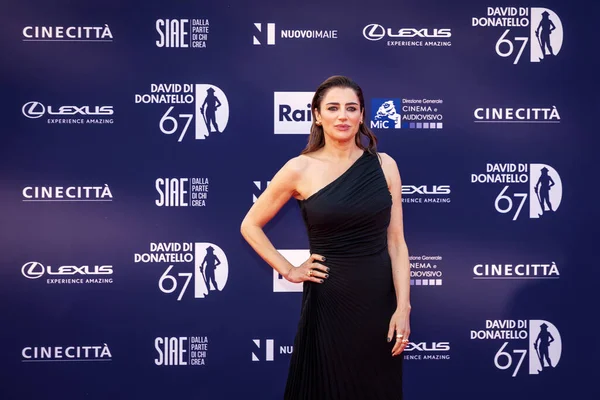 Roma, İtalya - 3 Mayıs 2022: Luisa Ranieri, Roma 'da düzenlenen David di Donatello ödül törenine katıldı..